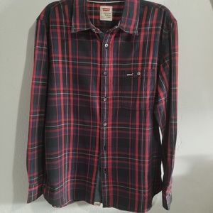 Levi's button down plaid shirt sz Large